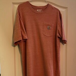 Carhartt Men's Red Rust Loose Fit Pocket T-Shirt